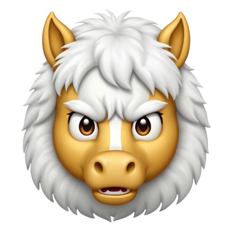 Angry horse puffy emoji  sticker