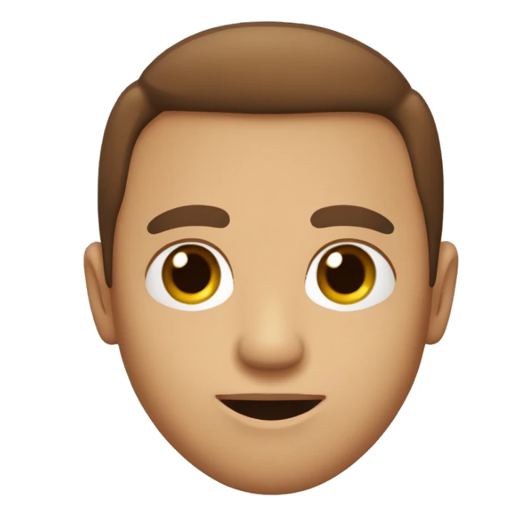 homme brun, yeux marrons clair sticker