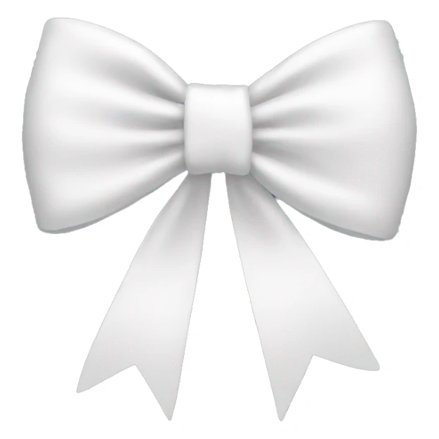 White bow sticker