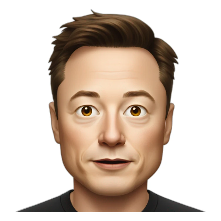Elon musk with flour on his nose sticker