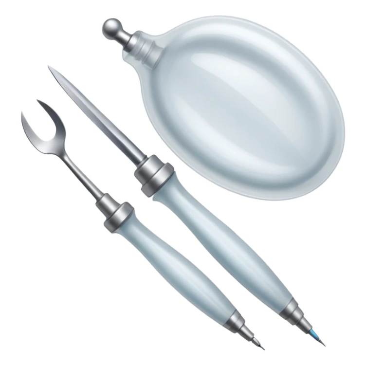 scalpel next to silicone breast implant sticker