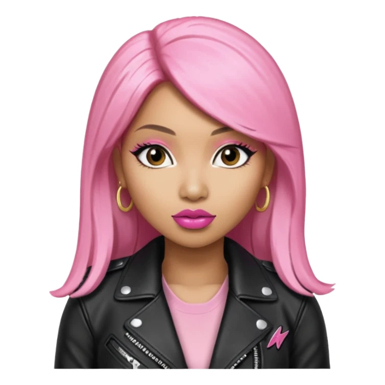 Nicki Minaj wear leather jacket sticker