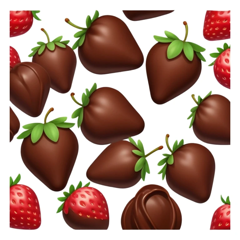 Fresas cubiertas de chocolate y decoradas  sticker