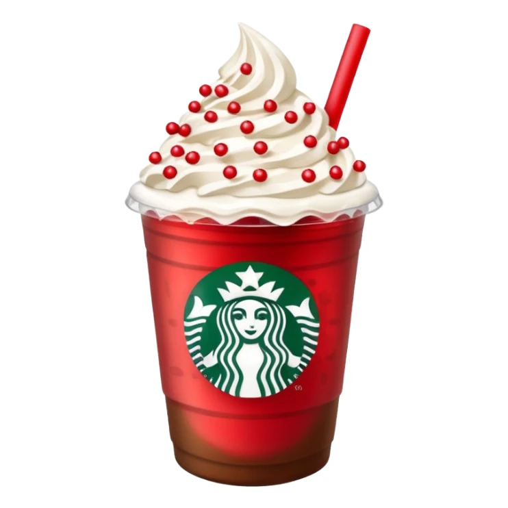 Iced Christmas Starbucks coffee sticker