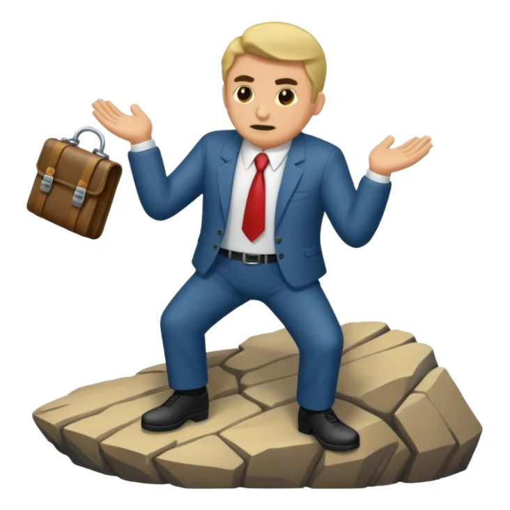 a mafiosi informant bound up and held over a cliff sticker