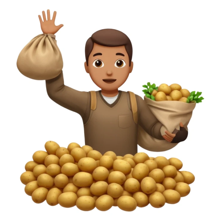 throws sack of potatos sticker