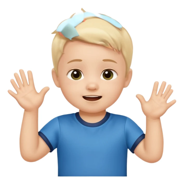 A toddler with a tiny jersey shirt, clapping with adorable enthusiasm sticker