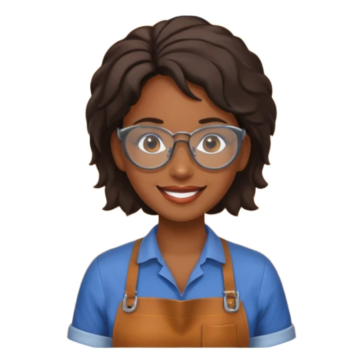 Leather Craft Worker black woman  sticker