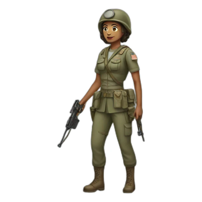 Woman going to war sticker