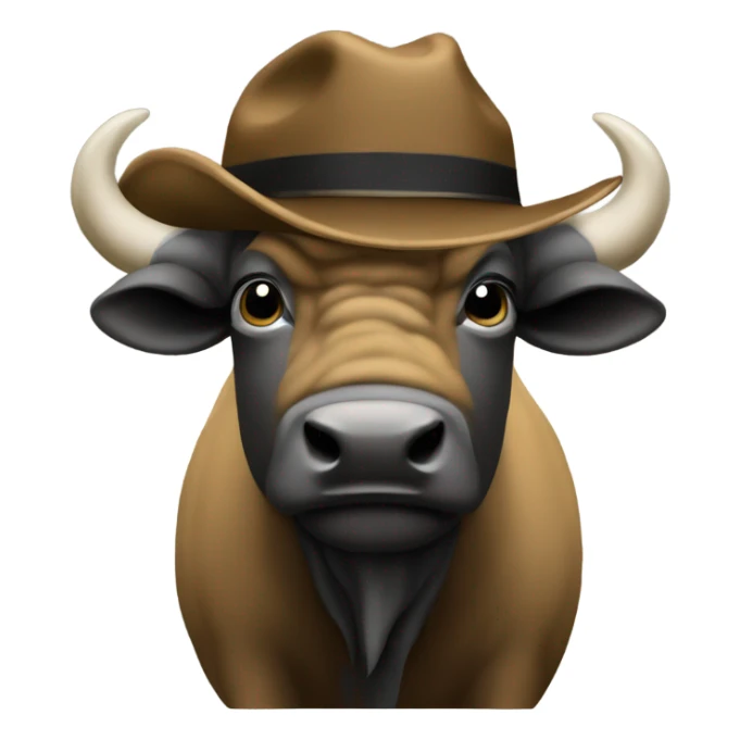 Buffalo wearing a Colorado buffaloes hat sticker