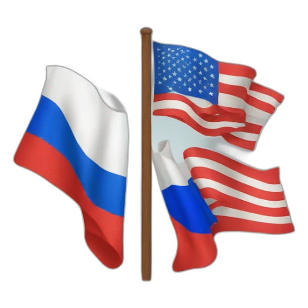 usa and russia sticker