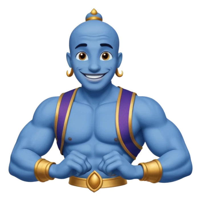 The genie from the cartoon Aladdin
 sticker