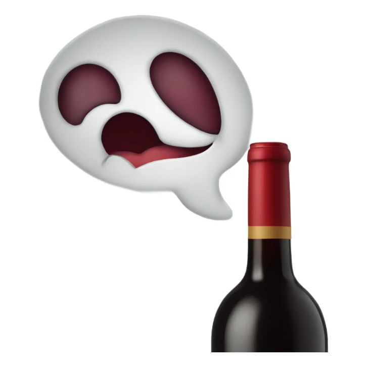 Bottle of red wine laughing  sticker