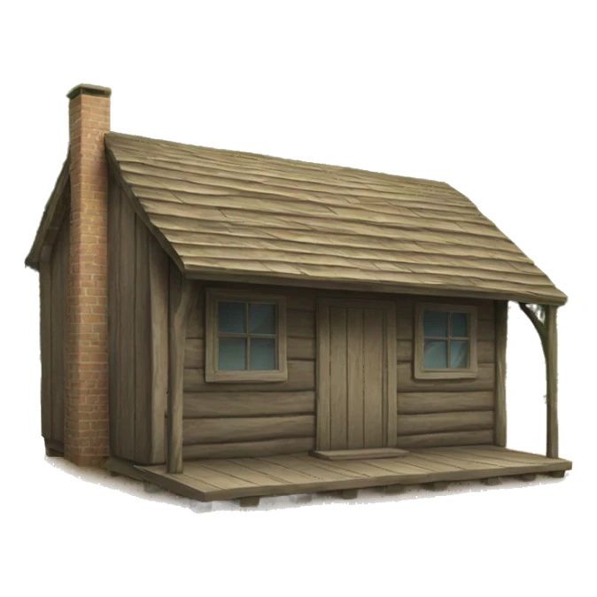 wooden shack sticker