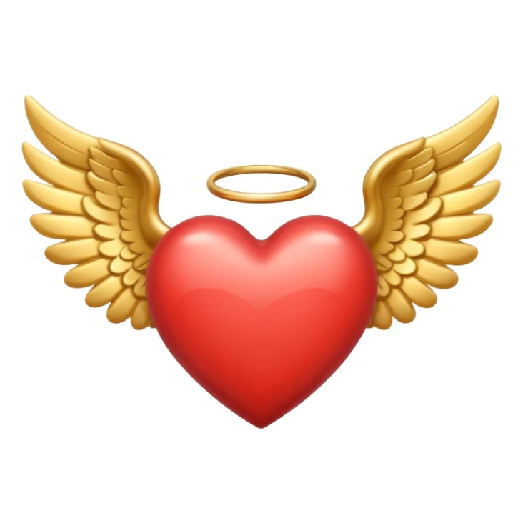 heart with angel wings sticker