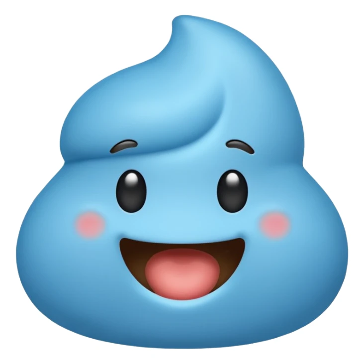 blue poop emoji sticker