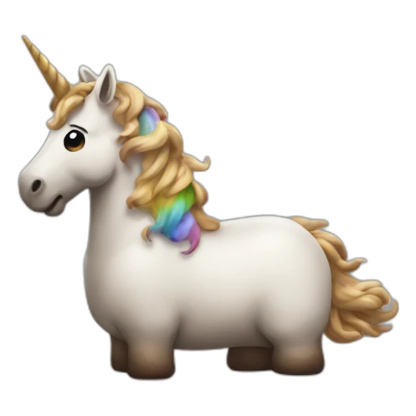 unicorn made of poop sticker