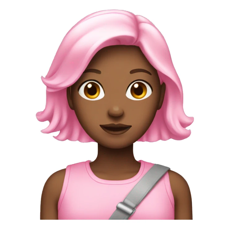 Clean girl pink emoji sticker