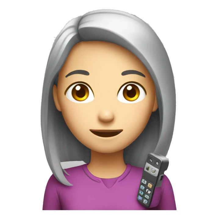 Phone with girl sticker