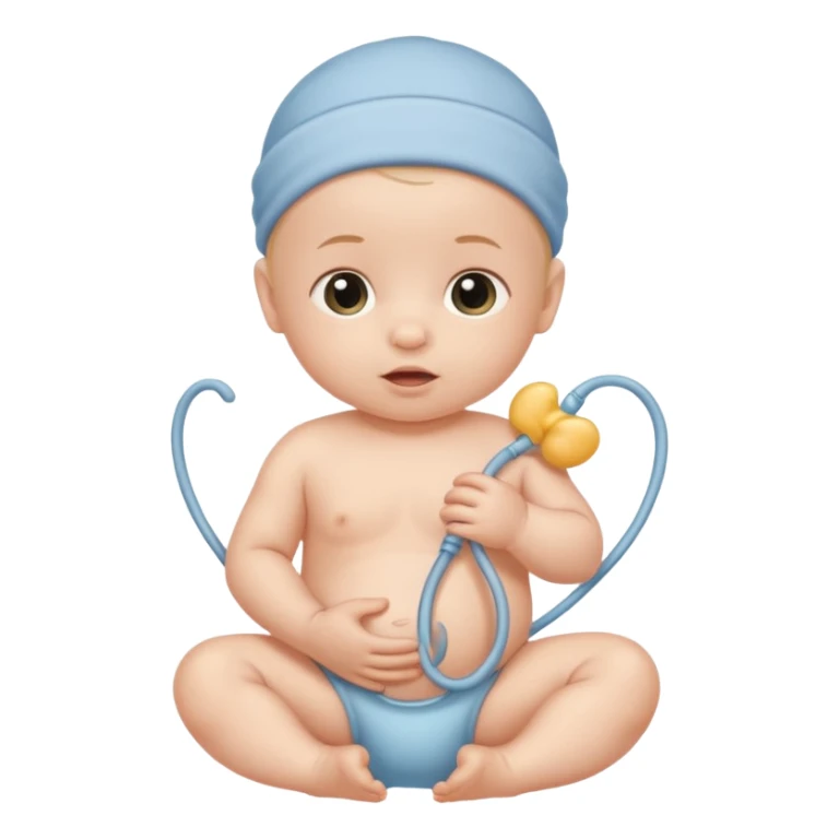 baby with umbilical cord sticker