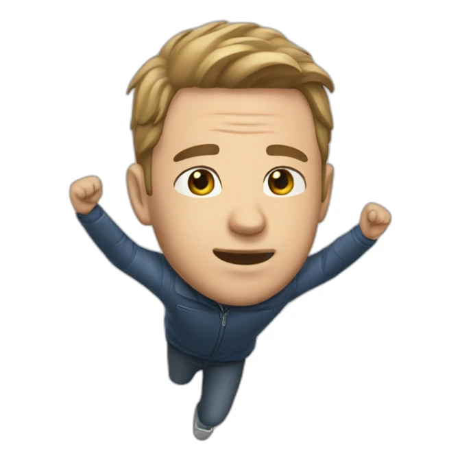 the man who fell on the ground sticker