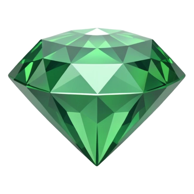 generate a green diamond geometrical form 2D, without reflections or anything complicated sticker