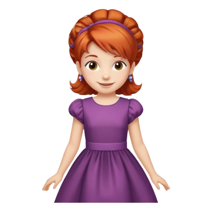 red girl kid with Bouffant sticker