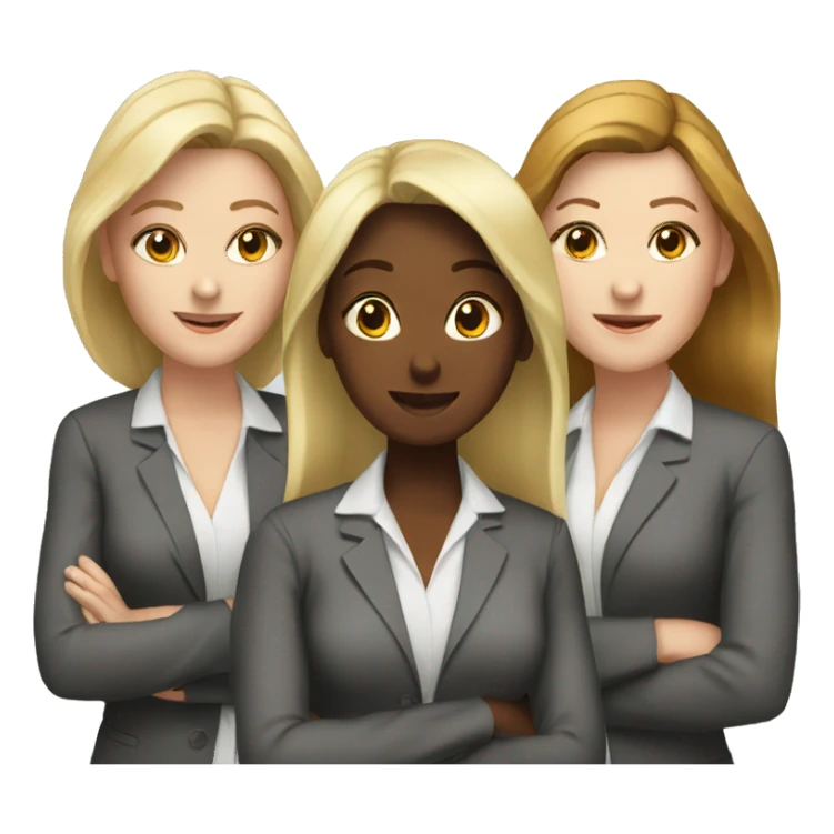 Three white female coworkers  sticker