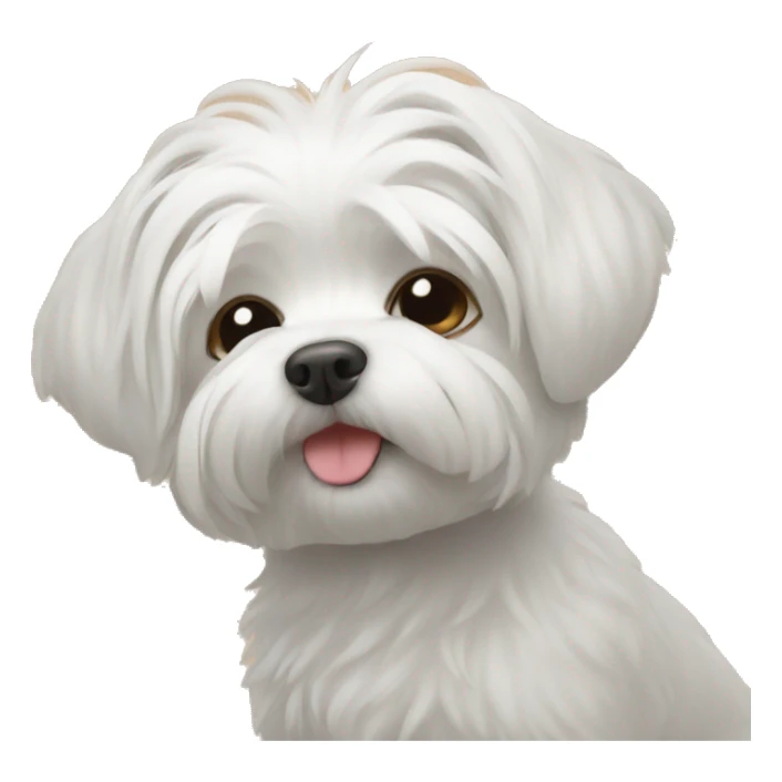 Maltese dog kiss sticker
