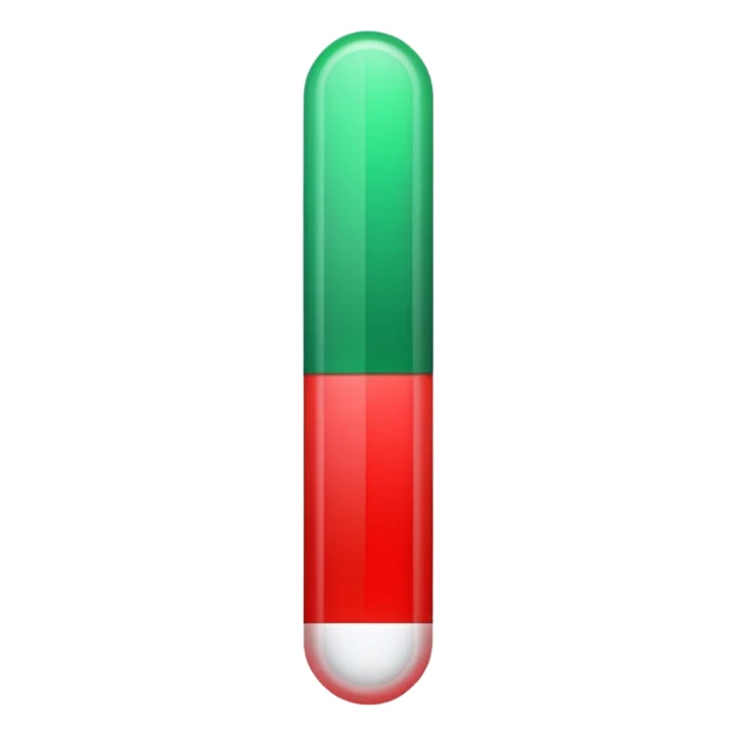 A vertical capsule-shaped progress bar with a color gradient from green at the bottom to red at the top. The bar is divided into segments by thin lines, with bold, outlined numbers scaling upward next to it.  sticker