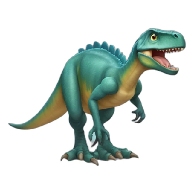 Dinosaurio azul con patas de gallina sticker