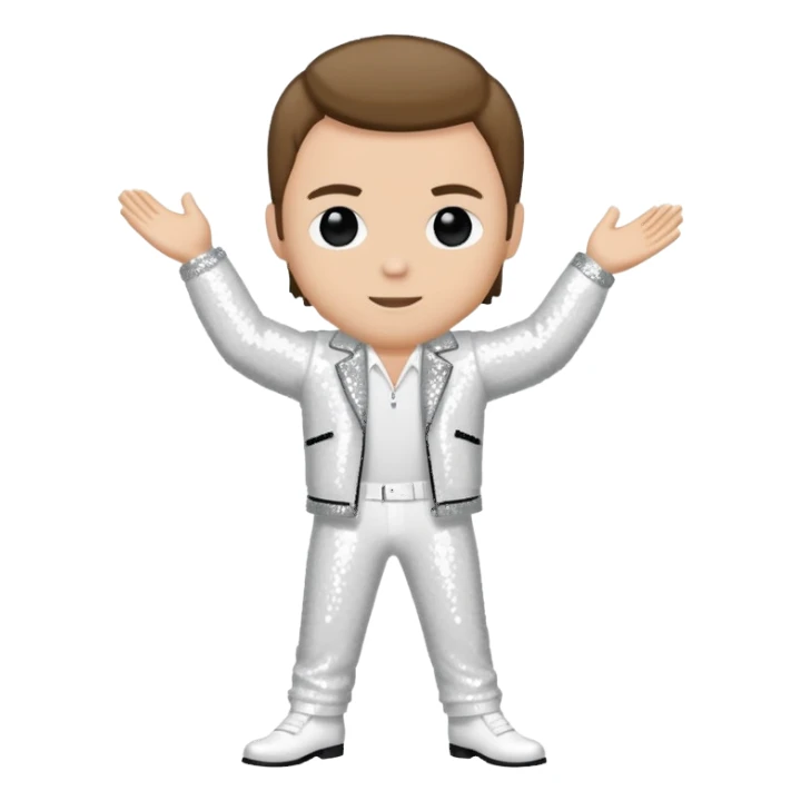 Blake Lewis, Pop Singer (b.1981) with white sequin outfit sticker