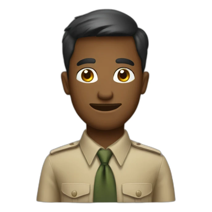 safari man with neck tie sticker