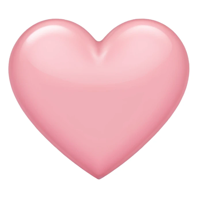 light pink heart sticker