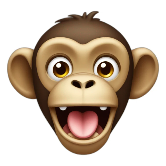 monkey sticking out its tongue sticker