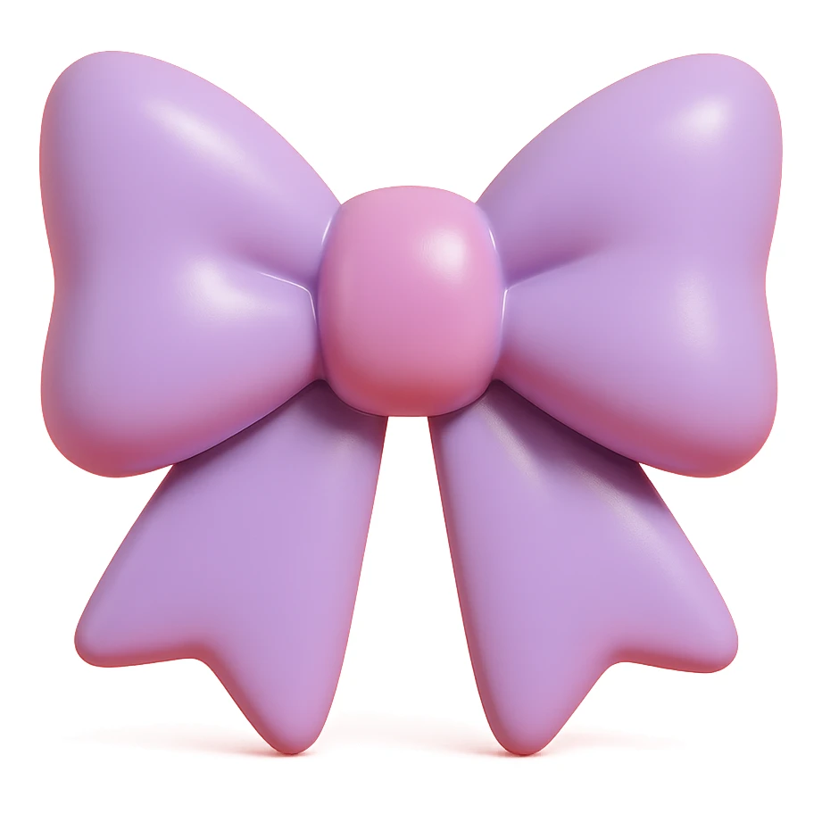 gothic bow in vinyl figure style sticker