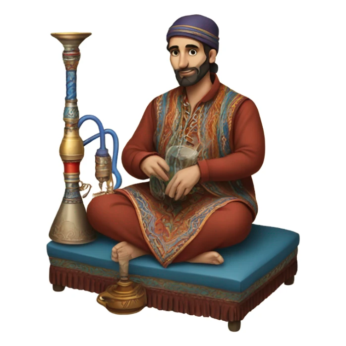 Armenian smoking hookah sticker
