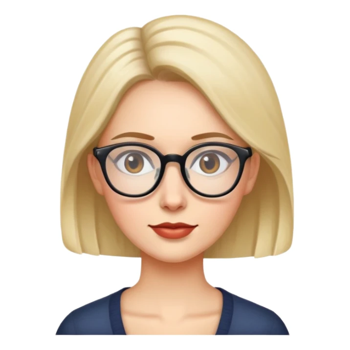 woman with glasses sticker
