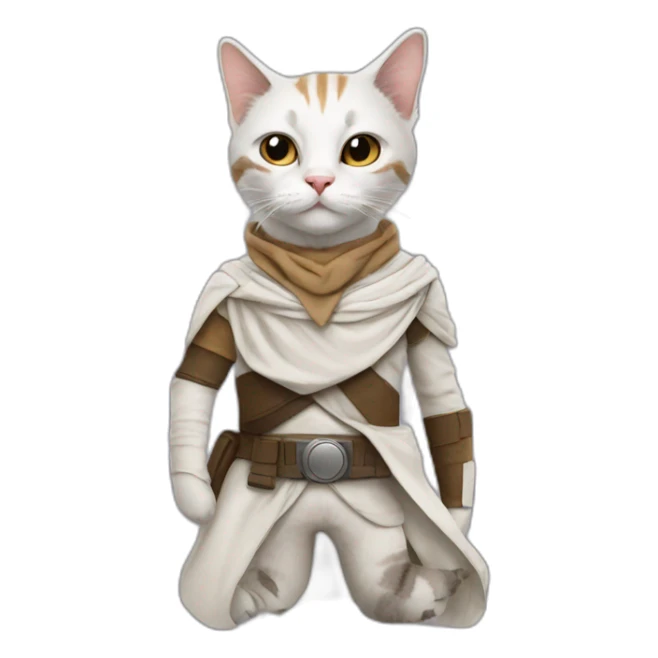 Cat in costume star wars sticker