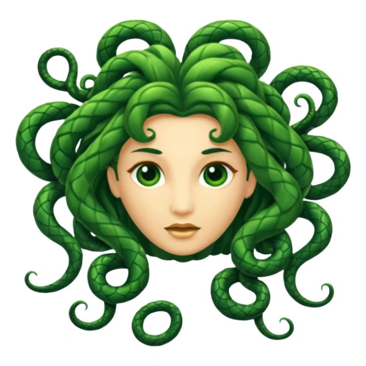 medusa hair sticker