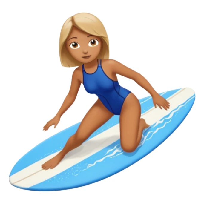 girl is surfing sticker