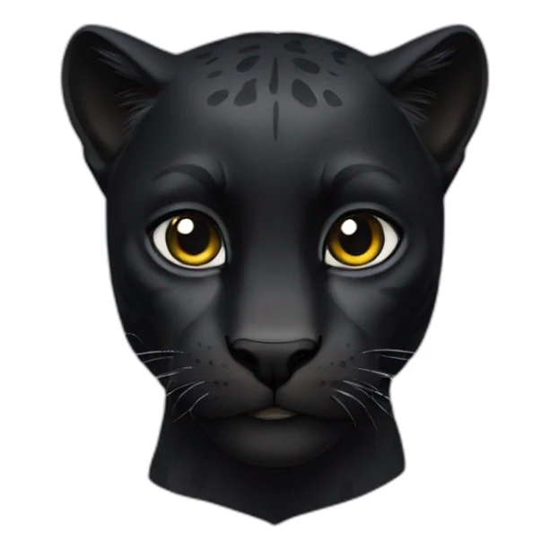 black panther with eyes or sticker