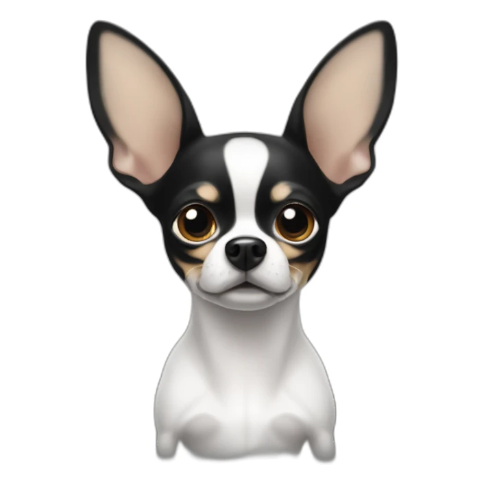 Chihuahua noir et blanc  sticker