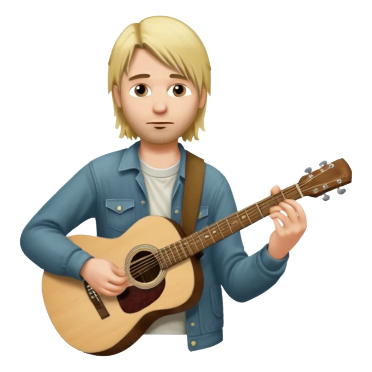 KURT COBIN/NIRVANA NO SHOW DE ROCK COM A GUITARRA sticker