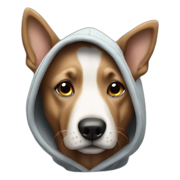 Dog wearing a hoody ￼ sticker