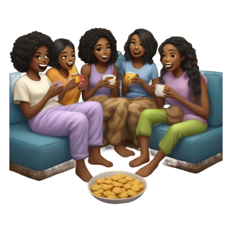 Black girl sleepover  sticker