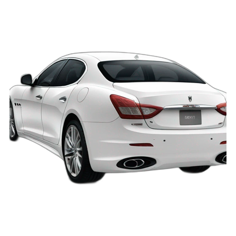 Maserati Quattroporte white sticker