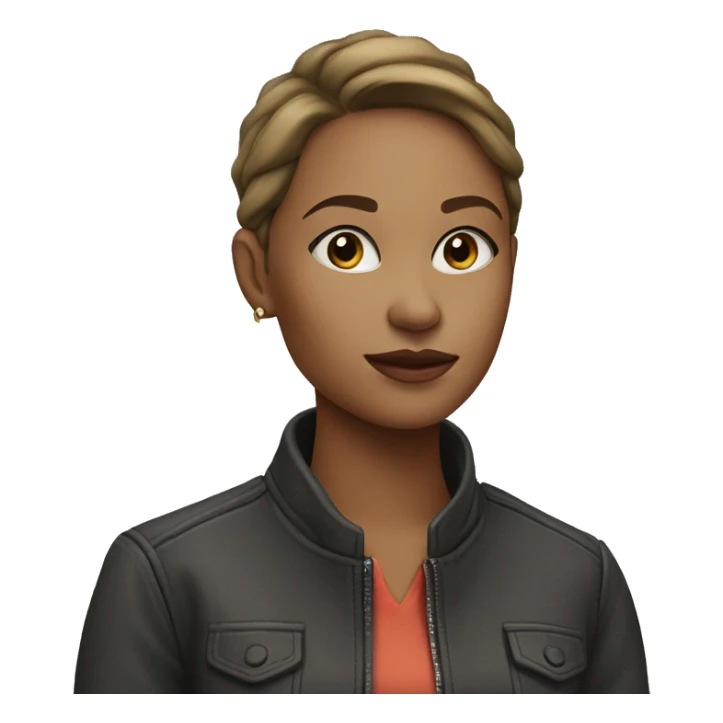 stylish young woman in jacket sticker