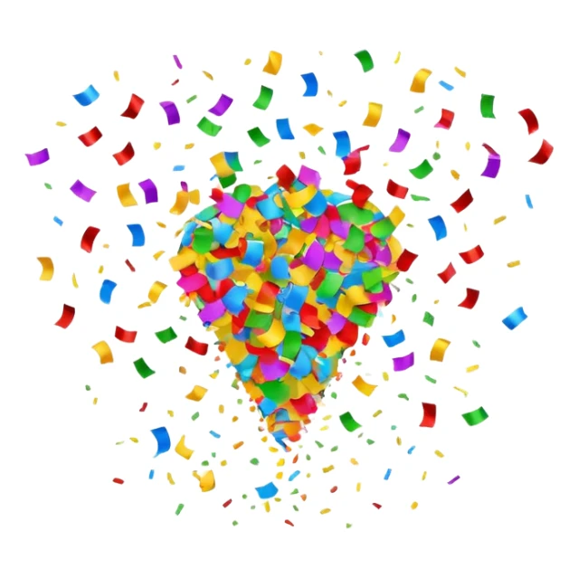 confetti firing, party atmosphere sticker