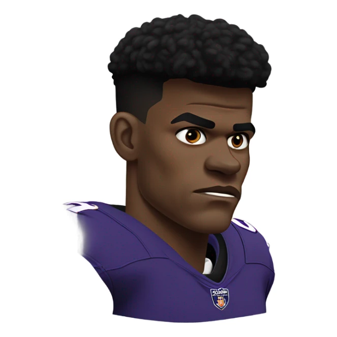 Lamar Jackson looking depressed after losing game sticker